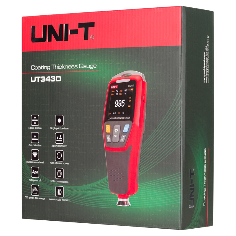 Tester Grosime Vopsea Uni-T UT343D, Masurare Caroserie Auto, USB, Memorie, Afisaj LCD [7]