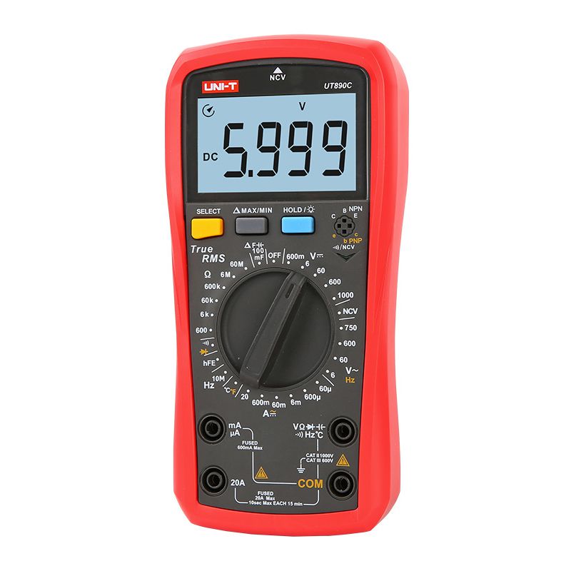 Multimetru Digital Uni-T UT890C, True RMS, Temperatura 1000°C, Autoscalare, Frecventa, Capacitate, CAT III 600V [2]