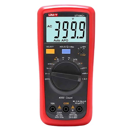 Multimetre Portabile - Multimetru Digital Uni-T UT136C, Autoscalare, Temperatura 1000°C, NCV, Tensiune DC/AC, Curent, Rezistenta, Compact