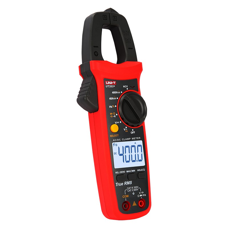 Clampmetru Digital Uni-T UT203, Frecventa 10MHz, Capacitate 60µF, 600A AC, Tensiune DC/AC, NCV, Iluminare [2]