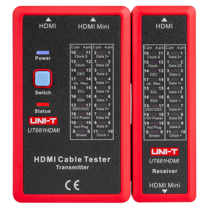 Tester Cablu HDMI Uni-T UT681HDMI, Verificare Semnale HDMI, Continuitate, Scurtcircuit [1]