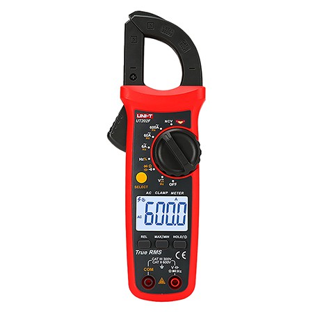 Clampmetre - Clampmetru Digital Uni-T UT202F, Capacitate 60mF, True RMS, 600A AC, Frecventa, NCV, Autoscalare, Iluminare