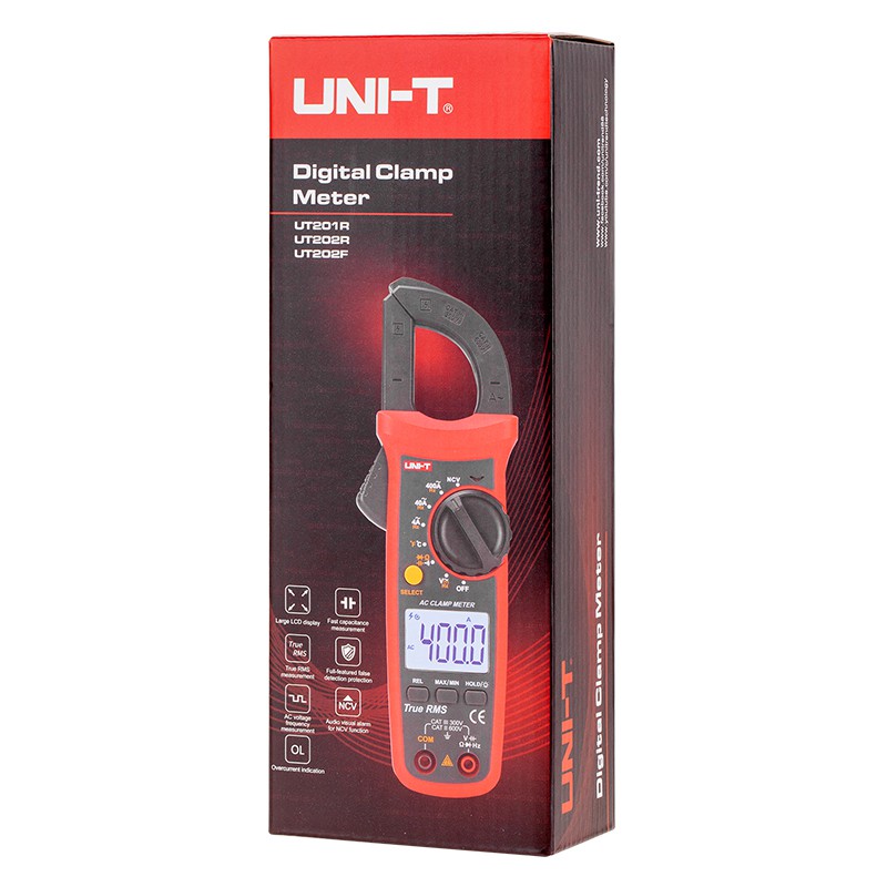Clampmetru Digital Uni-T UT202F, Capacitate 60mF, True RMS, 600A AC, Frecventa, NCV, Autoscalare, Iluminare [6]