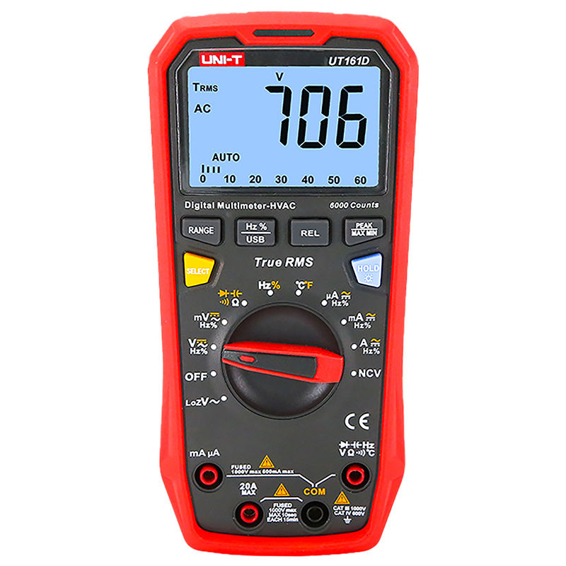 Multimetru Digital Uni-T UT161D, USB, Temperatura 1000°C, True RMS, Frecventa, CAT III 1000V, Autoscalare [1]