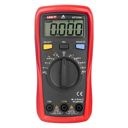 Multimetre Portabile - Multimetru Digital Uni-T UT133A, Temperatura 1000°C, Frecventa, Capacitate 100µF, Tensiune DC/AC, Curent, Compact