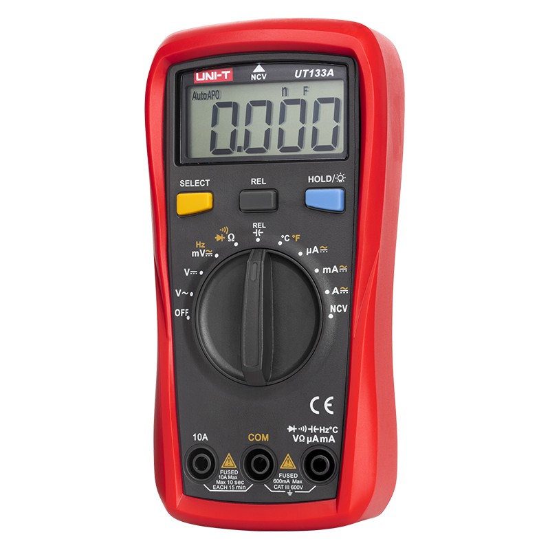 Multimetru Digital Uni-T UT133A, Temperatura 1000°C, Frecventa, Capacitate 100µF, Tensiune DC/AC, Curent, Compact [4]
