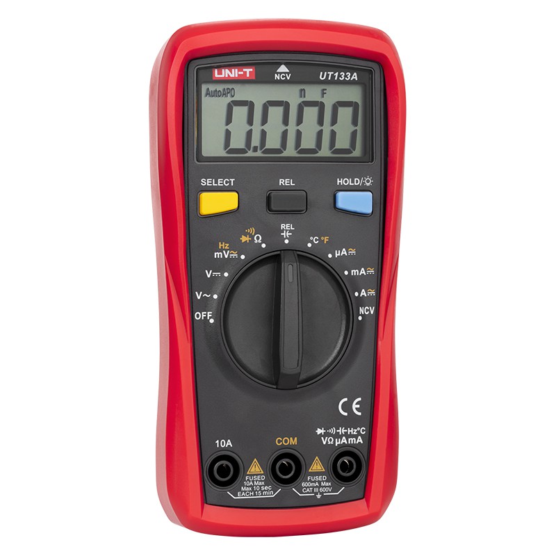 Multimetru Digital Uni-T UT133A, Temperatura 1000°C, Frecventa, Capacitate 100µF, Tensiune DC/AC, Curent, Compact [5]