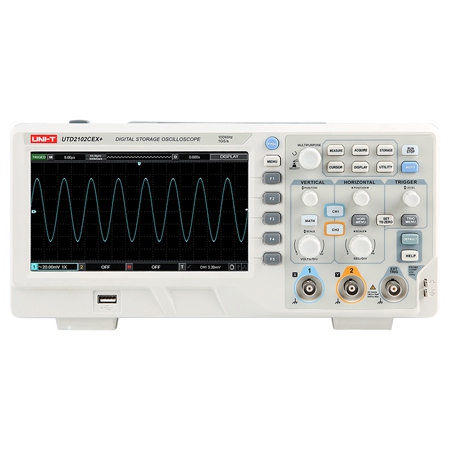 Osciloscoape - Osciloscop Digital Uni-T UTD2102CEX+, 2 Canale, 100MHz, 1GSa/s, USB, Afisaj 7 inch