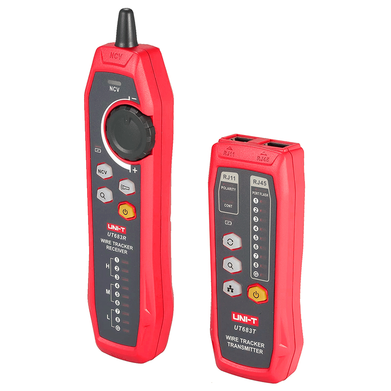 Tester Continuitate Cablu Uni-T UT683KIT, Kit Complet, RJ45 RJ11 BNC, Scurtcircuit [2]