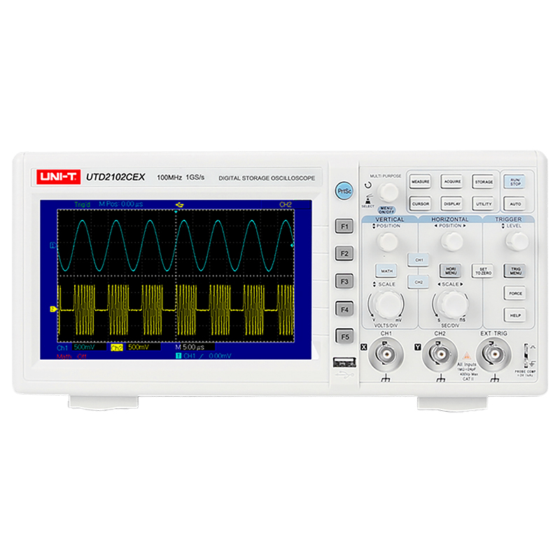 Osciloscop Digital Uni-T UTD2052CEX+, 2 Canale, 50MHz, 1GSa/s, USB, Afisaj 7 inch [1]