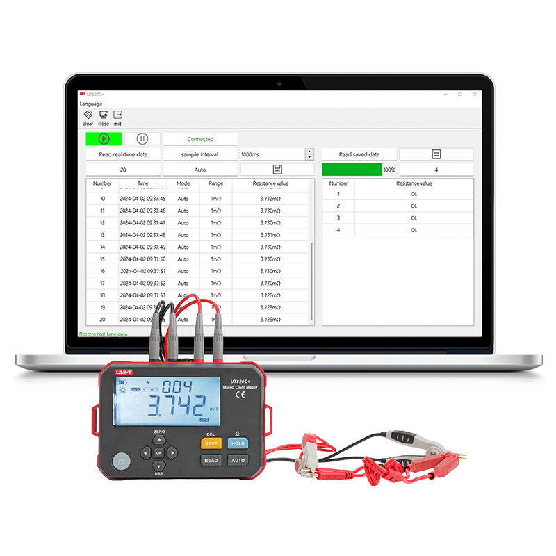 Multimetru Digital Uni-T UT620C, USB, LCR, Inductanta, Capacitate, Rezistenta, Frecventa, Afisaj Iluminat [7]