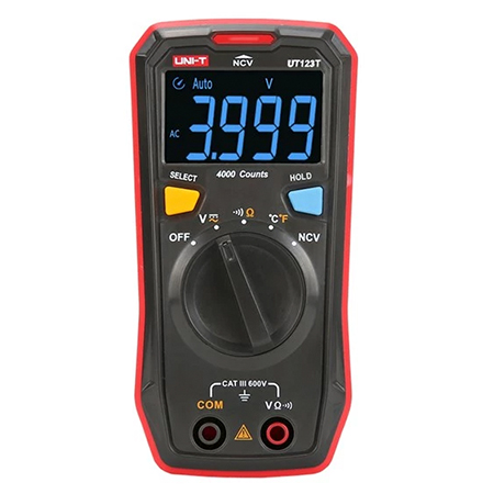 Multimetre Portabile - Multimetru Digital Uni-T UT123T, Temperatura 1000°C, Frecventa, Compact Buzunar, NCV, Testare Diode, Iluminare