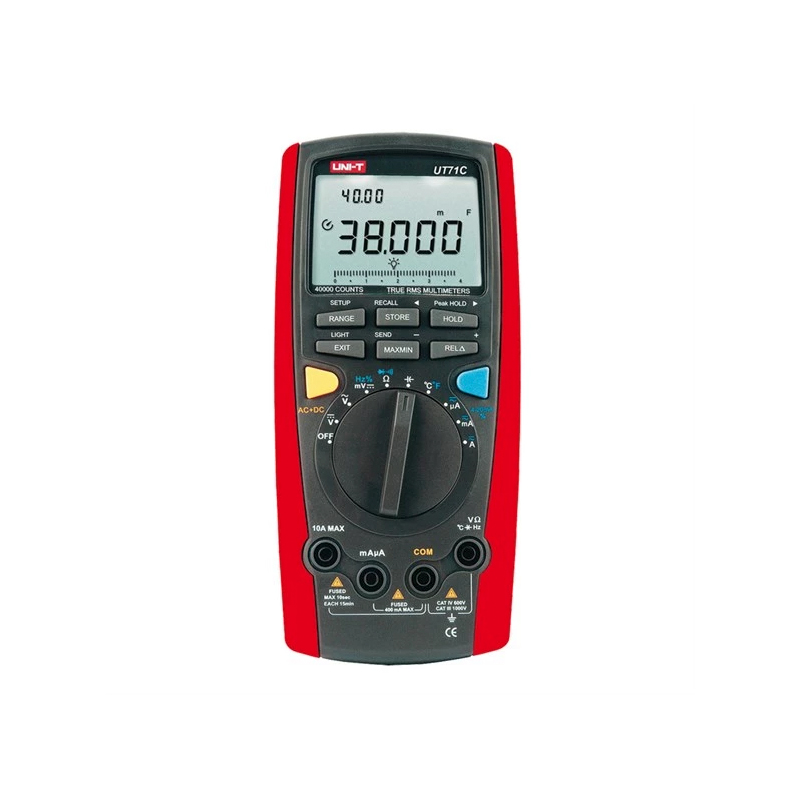 Instrumente de masura - Multimetru Digital Uni-T UT71C, True RMS, Temperatura 1000°C, USB, Autoscalare, Capacitate, Frecventa, Iluminare