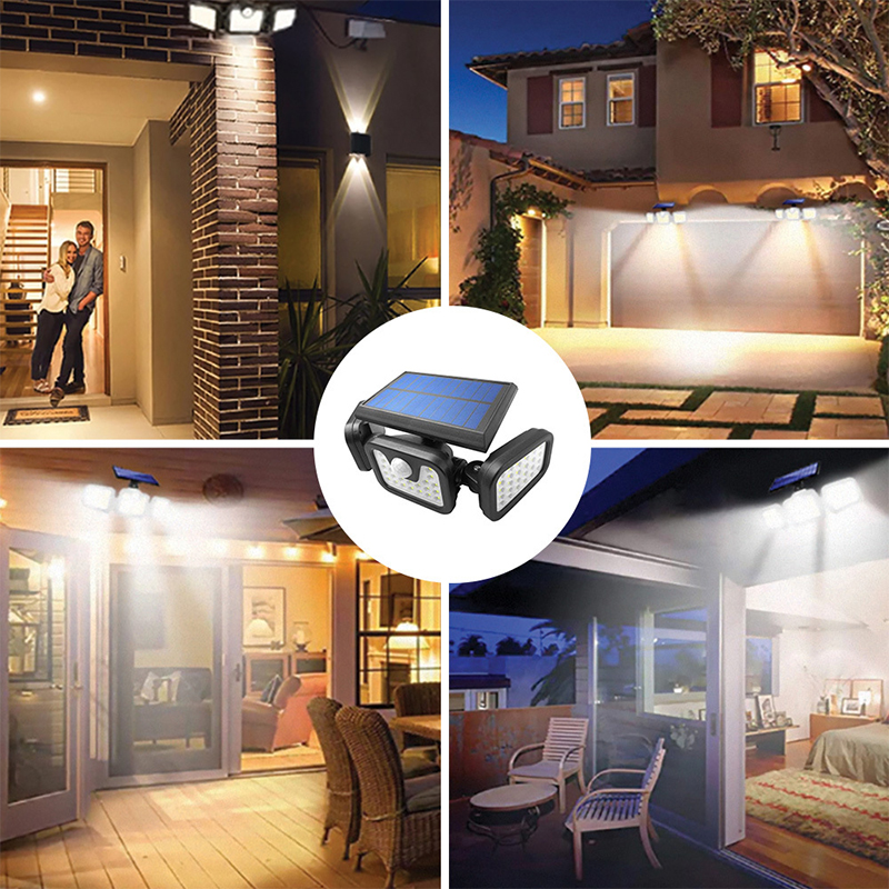 Lampa LED solara 8W 600lm 6000K cu senzor de miscare PIR IP65 [4]