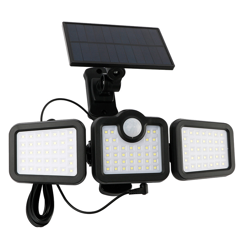Lampa LED solara 10W 6000K cu senzor de miscare PIR si telecomanda IP65 [1]
