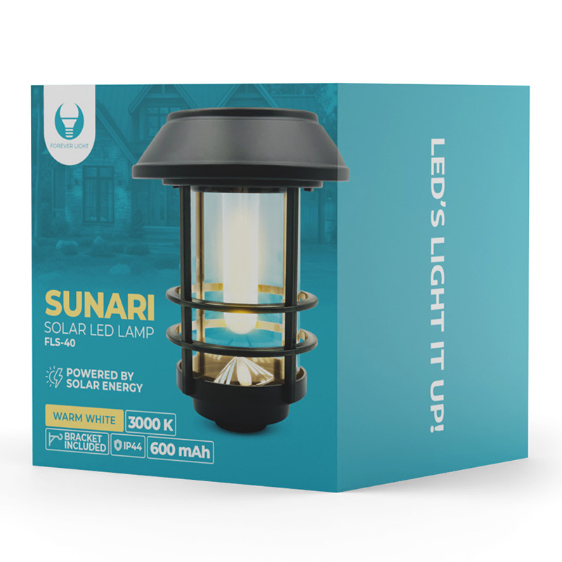 Lampa LED solara decorativa 3000K IP44 cu filament pentru gradina si terasa [1]