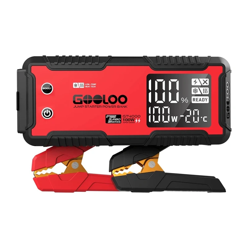 Booster auto GOOLOO GT4000, 4000 A, 74 Wh, cu încărcare rapidă USB-C 100 W [1]