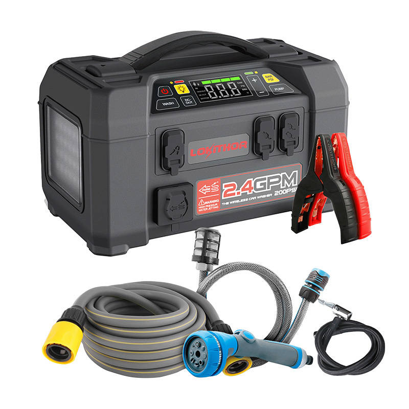 Booster auto LOKITHOR AW401 5 în 1, 2500 A, cu compresor 150 PSI și spălător cu presiune [1]