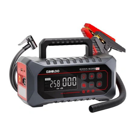 Booster auto GOOLOO A7, 6000 A, cu compresor de aer 160 PSI și baterie de 88,8 Wh [1]
