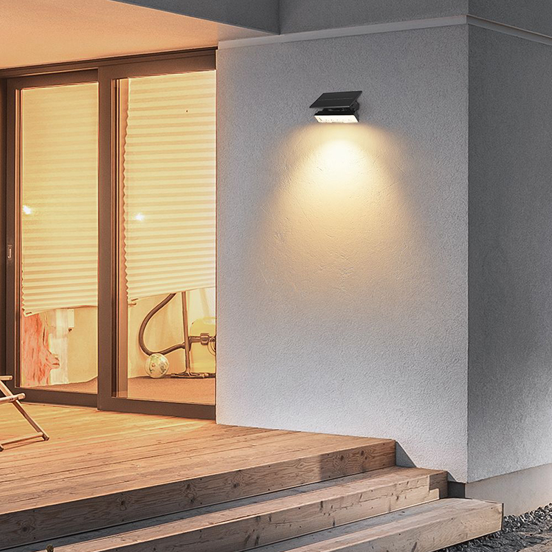 Lampa LED solara 0.9W 3000K 2 in 1 cu montaj pe perete si tarus pentru gradina IP65 [9]
