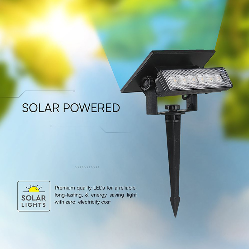 Lampa LED solara 0.9W 3000K 2 in 1 cu montaj pe perete si tarus pentru gradina IP65 [2]
