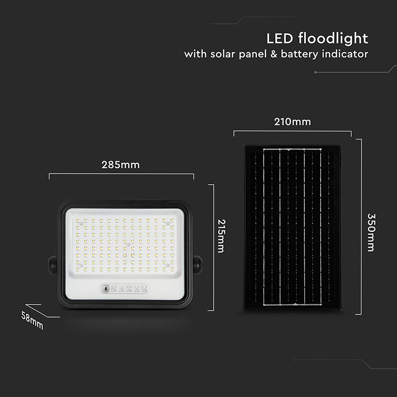 Proiector LED solar 200W exterior 7 in 1 dimabil IP65 cu telecomanda [4]