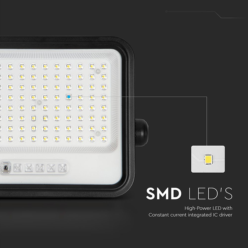 Proiector LED solar 200W exterior 7 in 1 dimabil IP65 cu telecomanda [5]