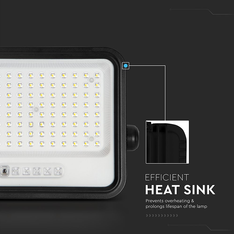 Proiector LED solar 200W exterior 7 in 1 dimabil IP65 cu telecomanda [6]