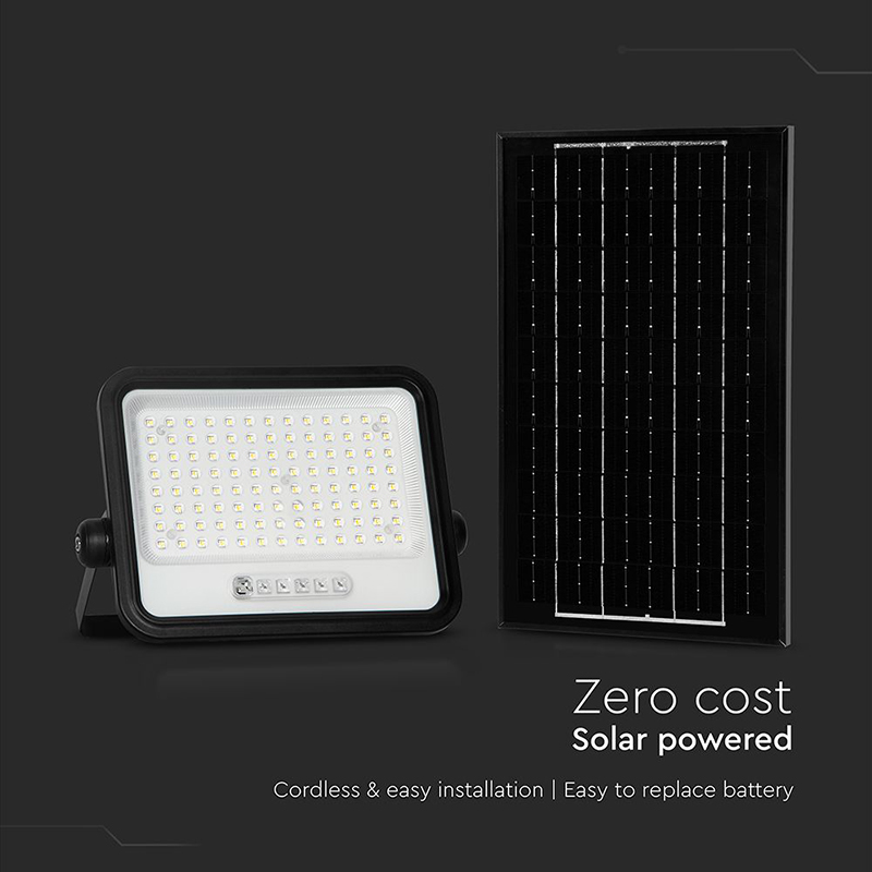 Proiector LED solar 200W exterior 7 in 1 dimabil IP65 cu telecomanda [7]