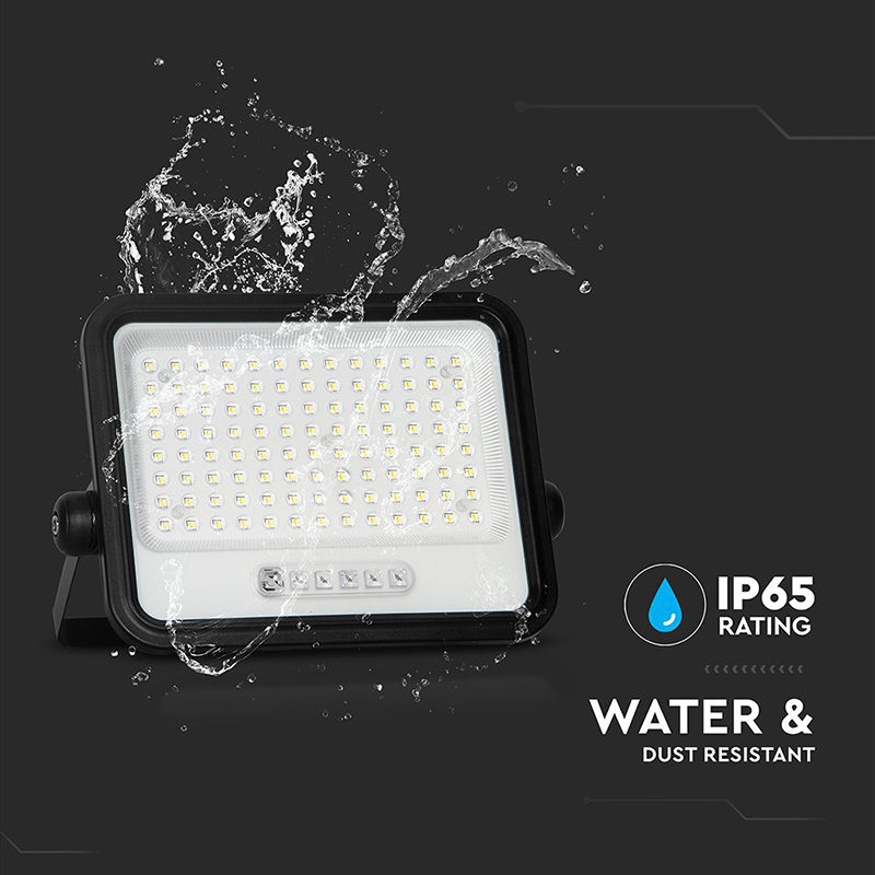 Proiector LED solar 200W exterior 7 in 1 dimabil IP65 cu telecomanda [8]