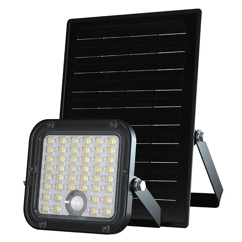 Iluminat solar - Proiector LED solar 30W exterior 4800lm 3 in 1 IP65 cu lumina rece si neutra