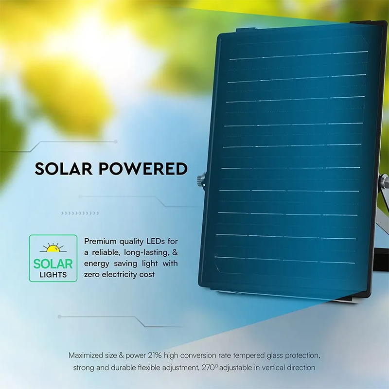 Proiector LED solar 30W exterior 4800lm 3 in 1 IP65 cu lumina rece si neutra [12]