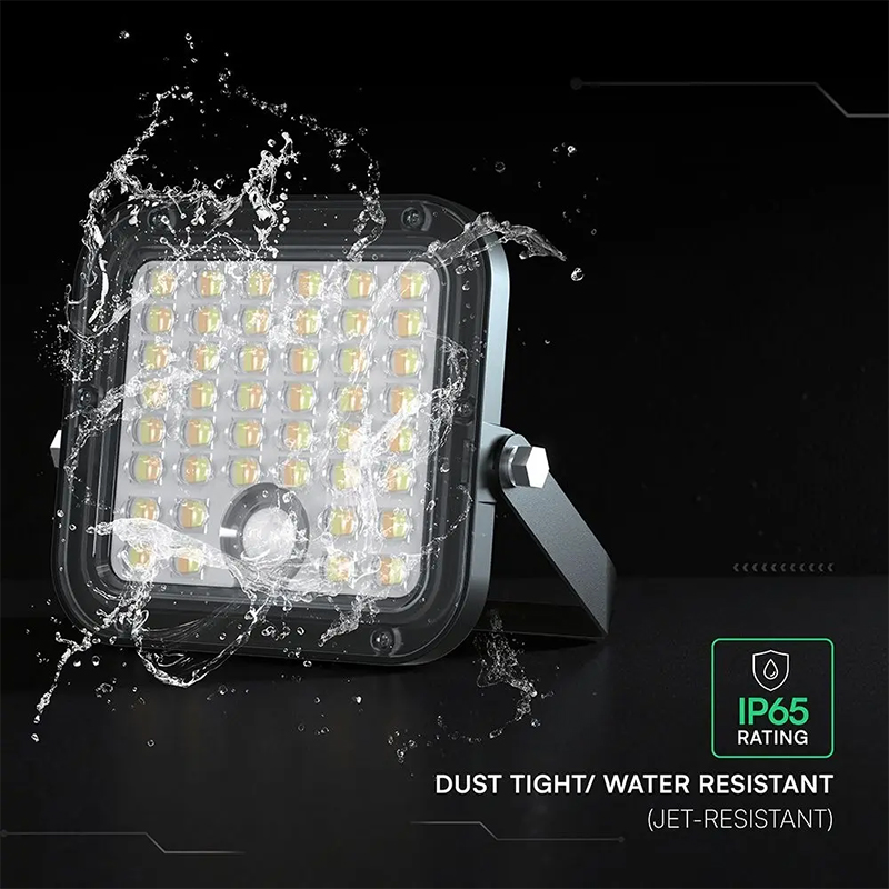Proiector LED solar 30W exterior 4800lm 3 in 1 IP65 cu lumina rece si neutra [2]