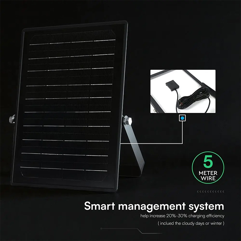 Proiector LED solar 30W exterior 4800lm 3 in 1 IP65 cu lumina rece si neutra [5]
