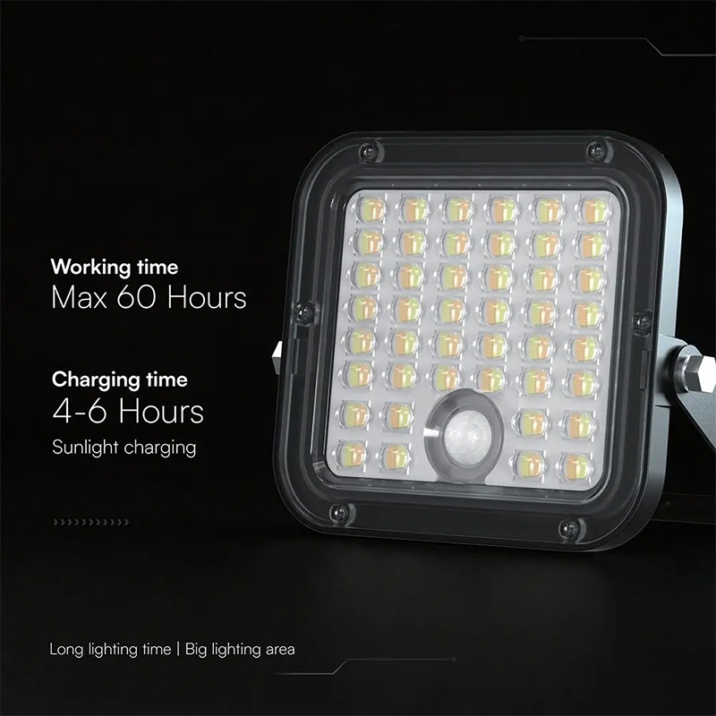 Proiector LED solar 30W exterior 4800lm 3 in 1 IP65 cu lumina rece si neutra [7]