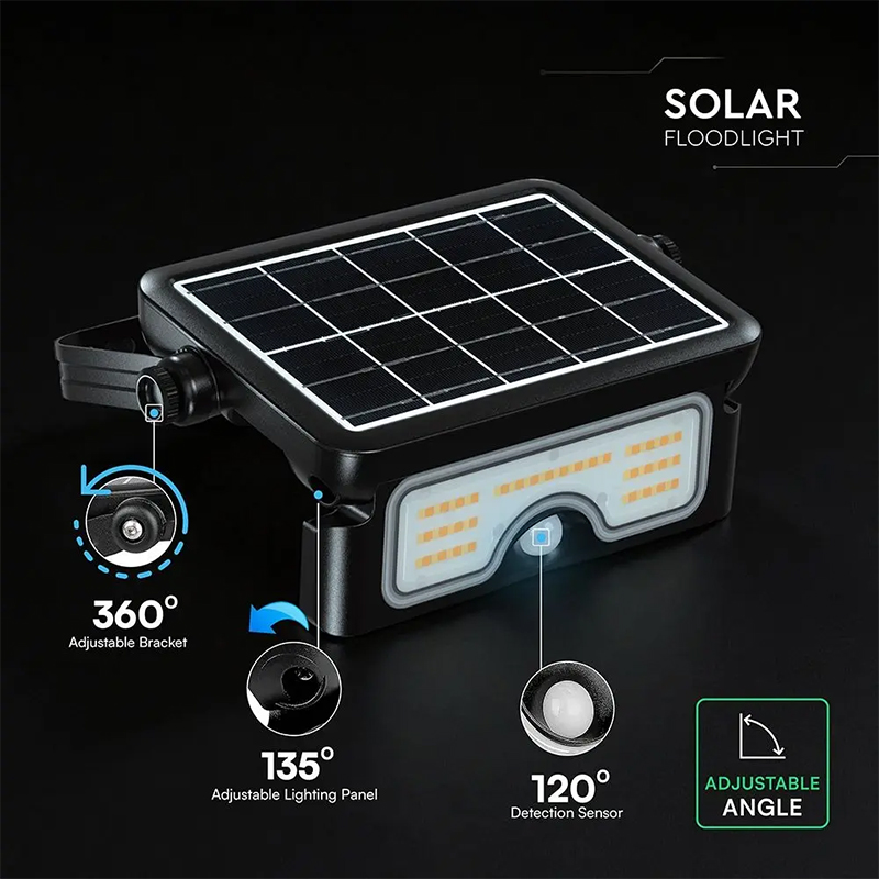 Proiector LED solar 7W exterior 3 in 1 IP65 cu lumina reglabila [7]