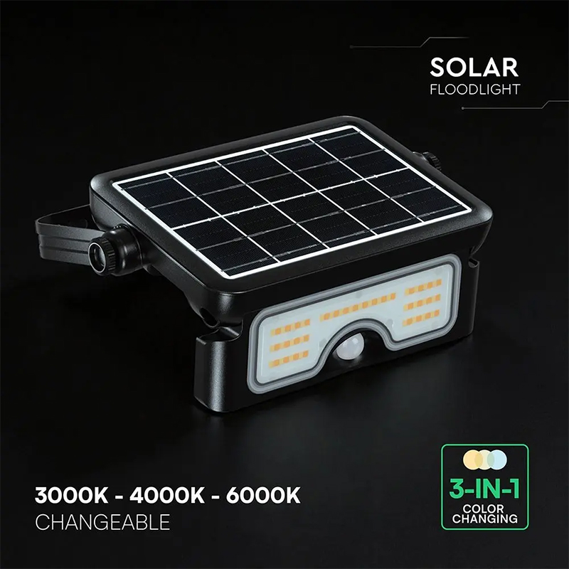 Proiector LED solar 7W exterior 3 in 1 IP65 cu lumina reglabila [8]
