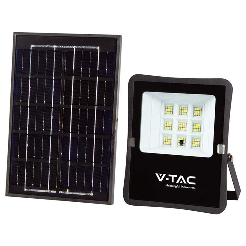 Iluminat solar - Proiector LED solar 6W 6400K IP65 pentru exterior cu panou solar