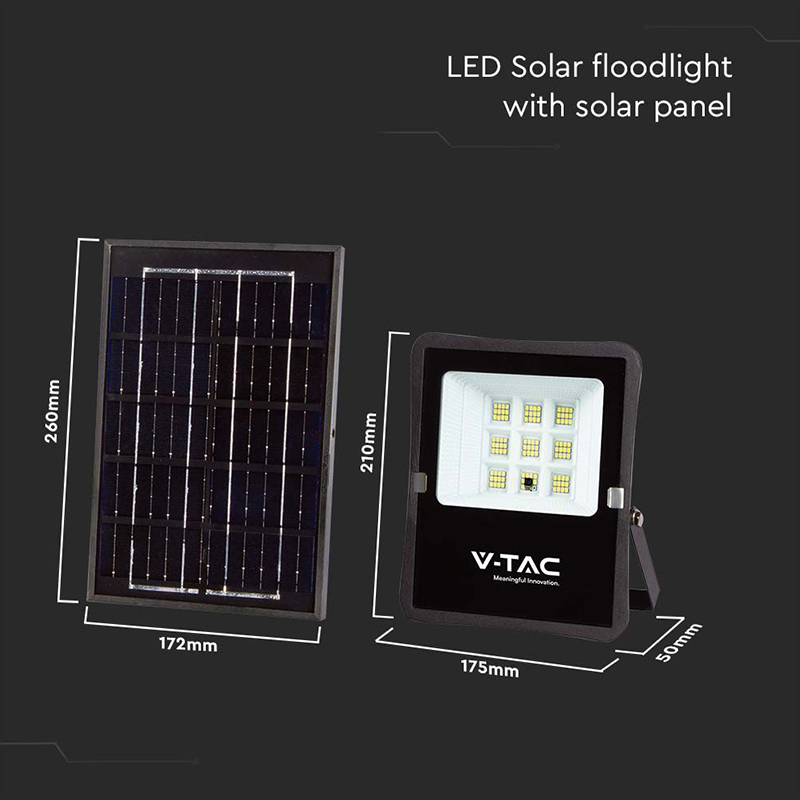Proiector LED solar 6W 6400K IP65 pentru exterior cu panou solar [3]