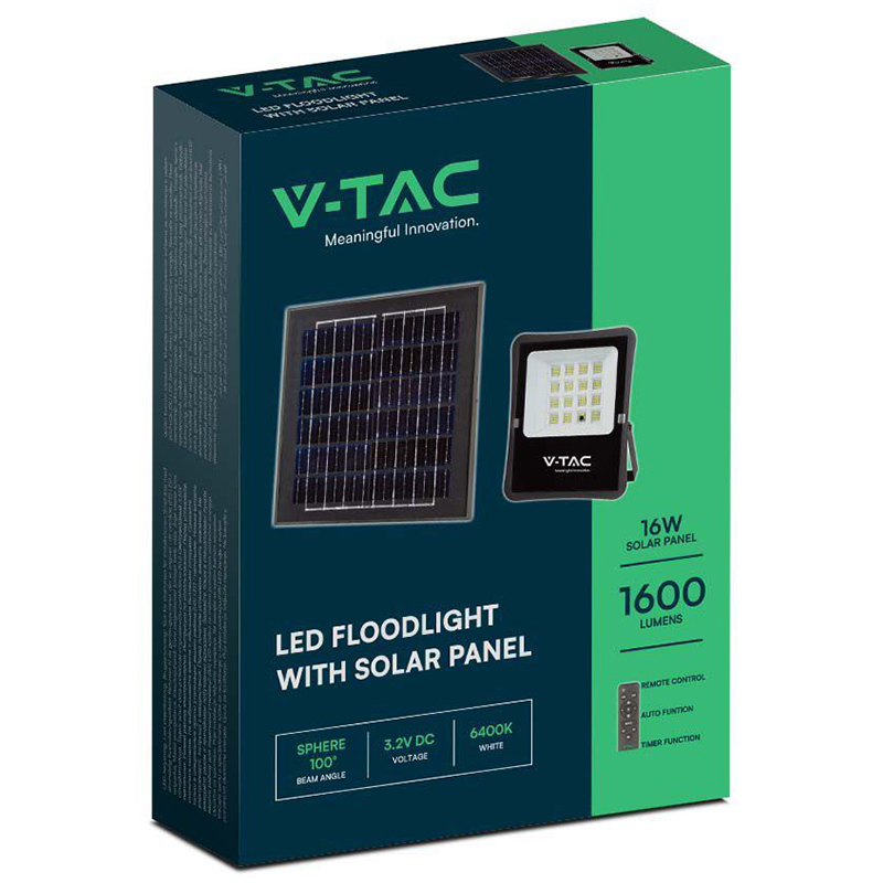 Proiector LED solar 15W 6400K IP65 pentru exterior cu panou solar [2]