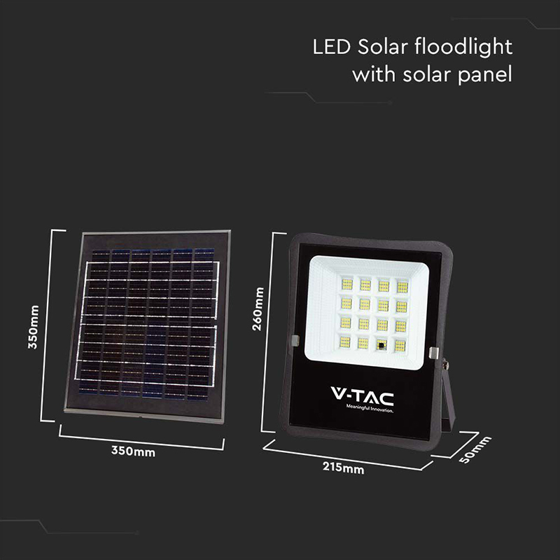 Proiector LED solar 15W 6400K IP65 pentru exterior cu panou solar [3]