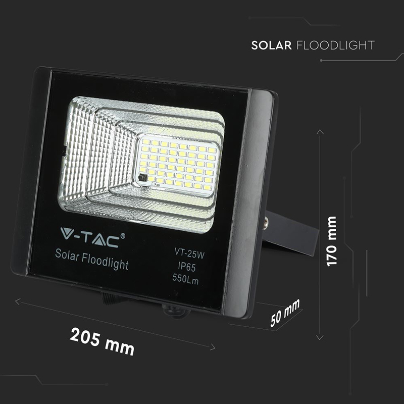 Proiector LED solar 12W 6000K IP65 pentru exterior cu panou solar [11]