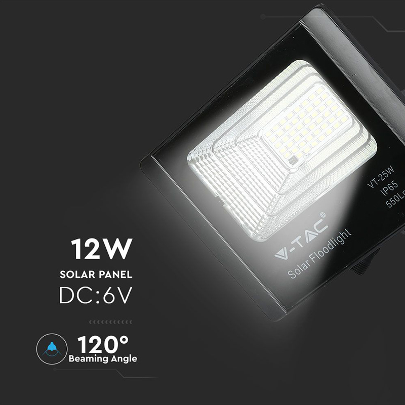 Proiector LED solar 12W 6000K IP65 pentru exterior cu panou solar [13]