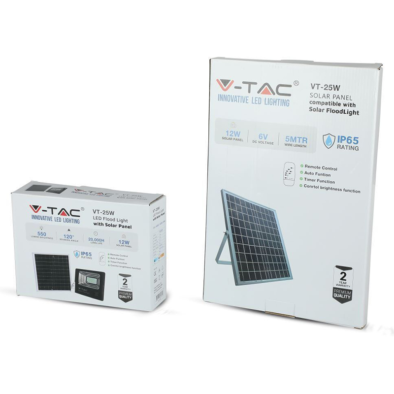 Proiector LED solar 12W 6000K IP65 pentru exterior cu panou solar [9]