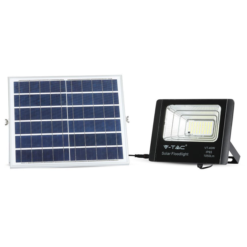 Iluminat solar - Proiector LED solar 16W 6000K IP65 cu telecomanda si panou solar