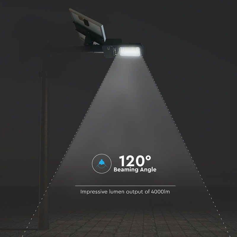 Corp iluminat stradal LED solar 50W 6000K IP65 cu telecomanda si senzor inteligent [9]