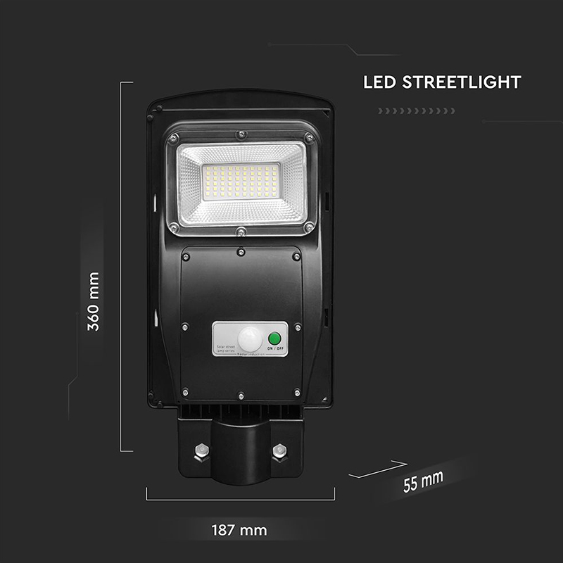 Corp iluminat stradal solar LED 6W 6400K IP65 pentru exterior, Alb rece [4]