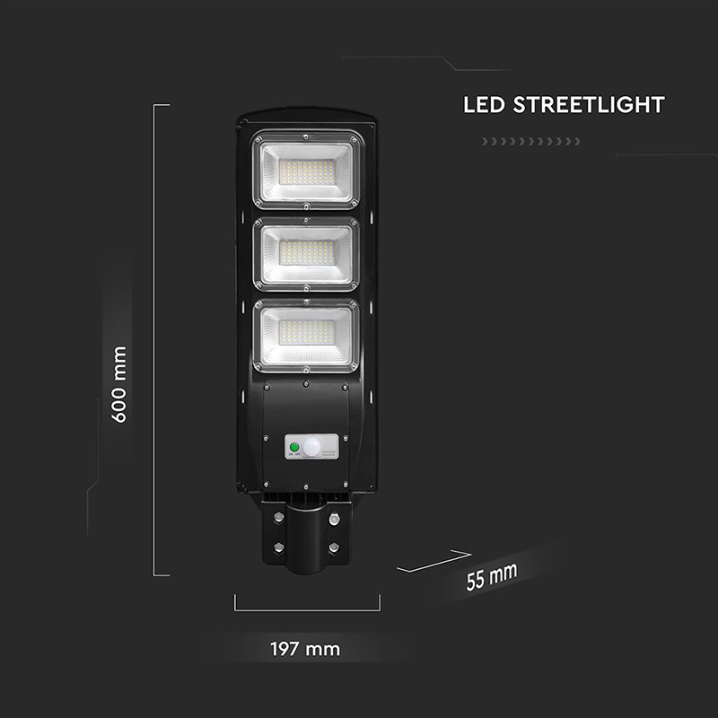 Corp iluminat stradal solar LED 12W 6400K IP65 pentru exterior, Alb rece [4]