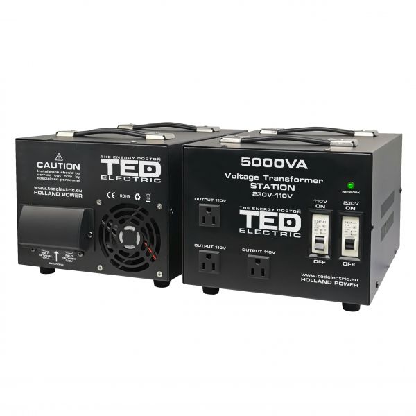 Transformator de tensiune, Convertor de la 220V la 110V si Reversibil 5000VA 4000W cu Carcasa si Regleta [1]