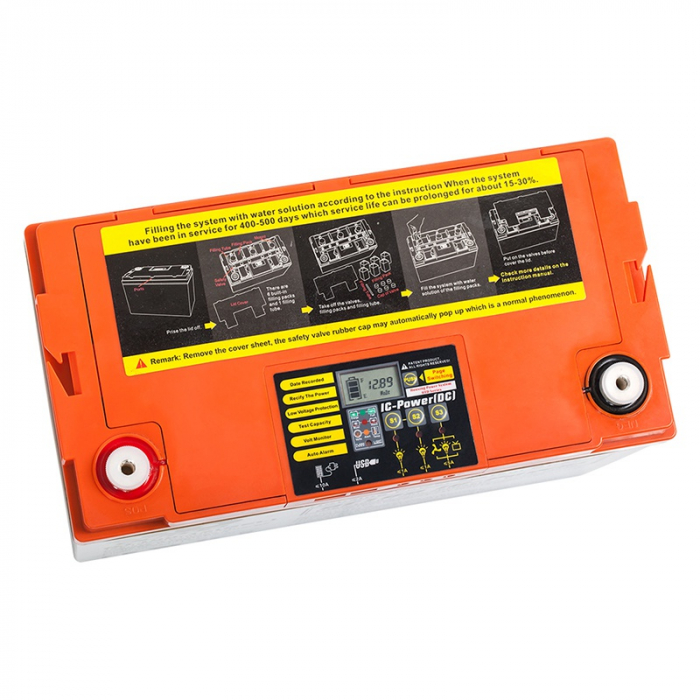 Acumulator gel Deep Cycle Rebel 12V 100Ah cu afisaj, fara mentenanta, 333 x 173 x 222 mm [2]